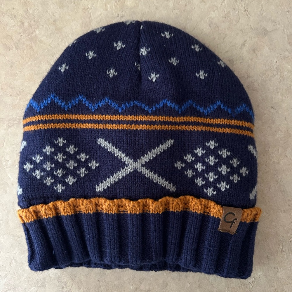 Adam Levine Collection Knit Beanie with Pattern